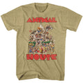 Khaki heather Animal House t-shirt featuring Animal House The House Delta Tau Chi design