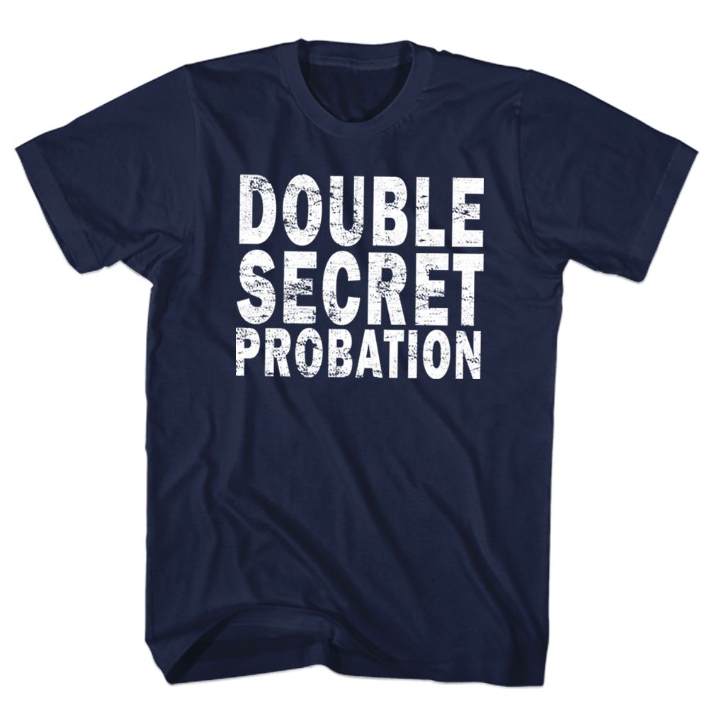 Navy Animal House t-shirt featuring Animal House Double Secret Probation Dean Wormer design