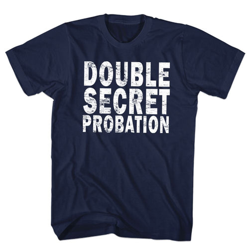 Navy Animal House t-shirt featuring Animal House Double Secret Probation Dean Wormer design