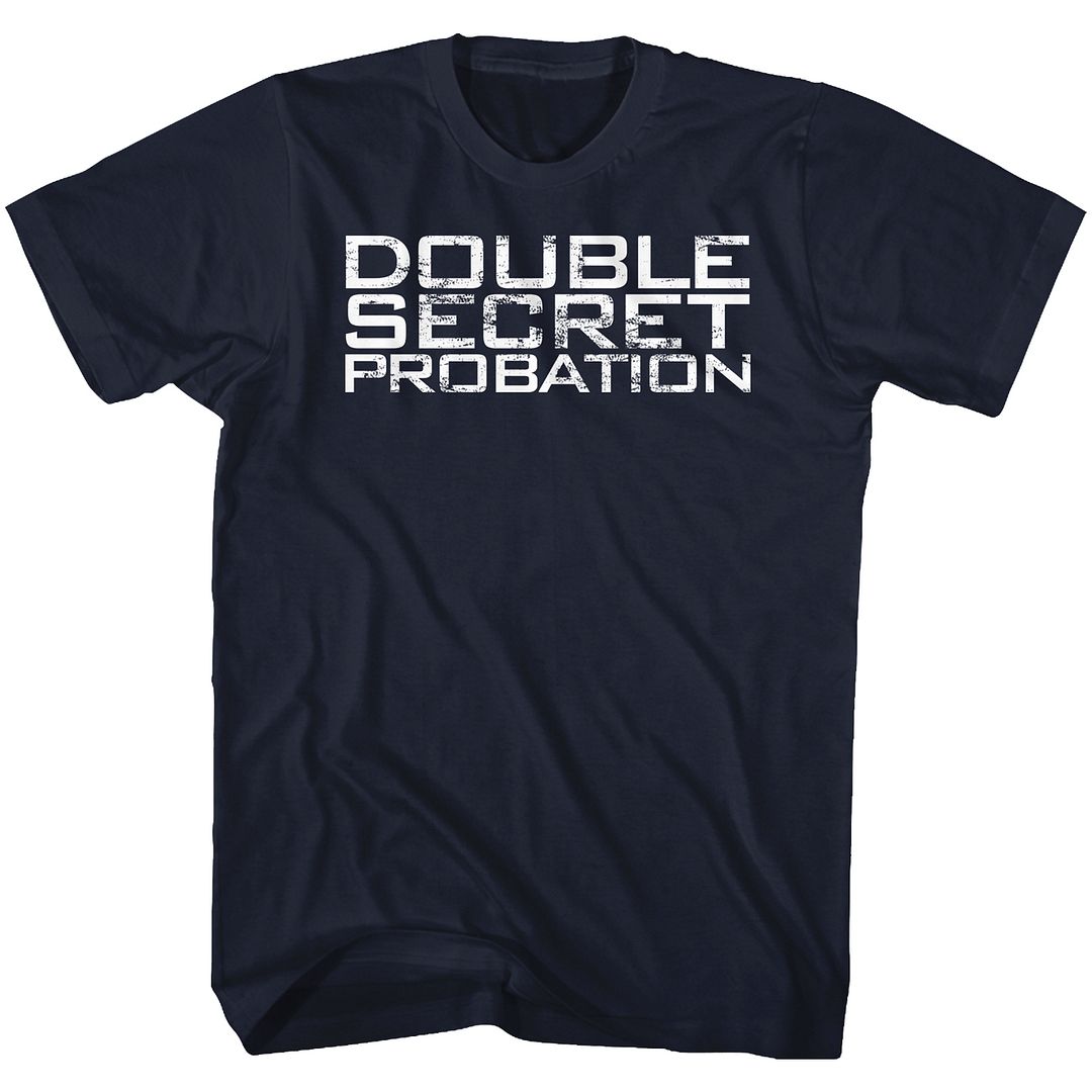 Navy Animal House t-shirt featuring Animal House Double Secret Probation Dean Wormer design