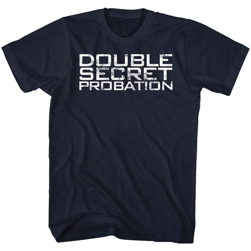 Navy Animal House t-shirt featuring Animal House Double Secret Probation Dean Wormer design