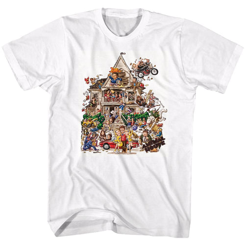 White Animal House t-shirt featuring Animal House House Delta Tau Chi design
