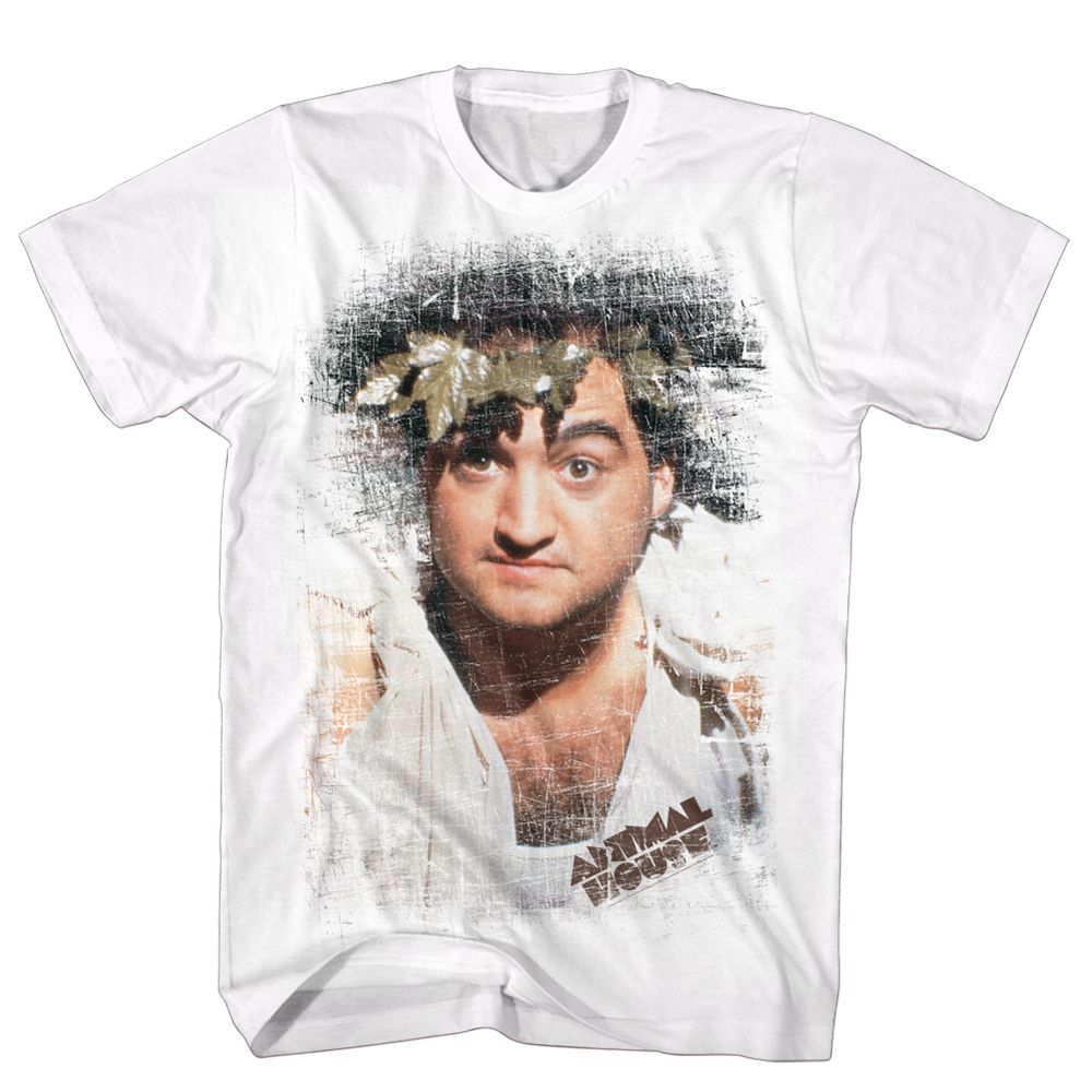 White Animal House t-shirt featuring Animal House Toga party single word design