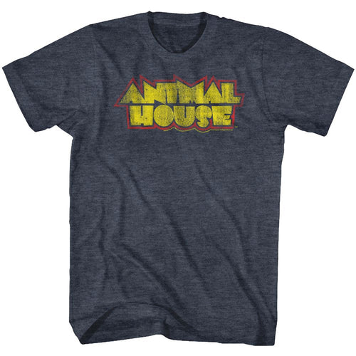 Navy heather Animal House t-shirt featuring Animal House House Fever Delta design