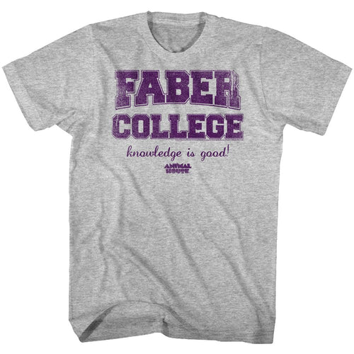 Gray heather Animal House t-shirt featuring Animal House Purp purple design