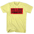 Yellow heather Animal House t-shirt featuring Animal House COLLEGE OBY design