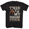 Black Army of Darkness t-shirt featuring Army of Darkness This Is My Boomstick Ash shotgun design