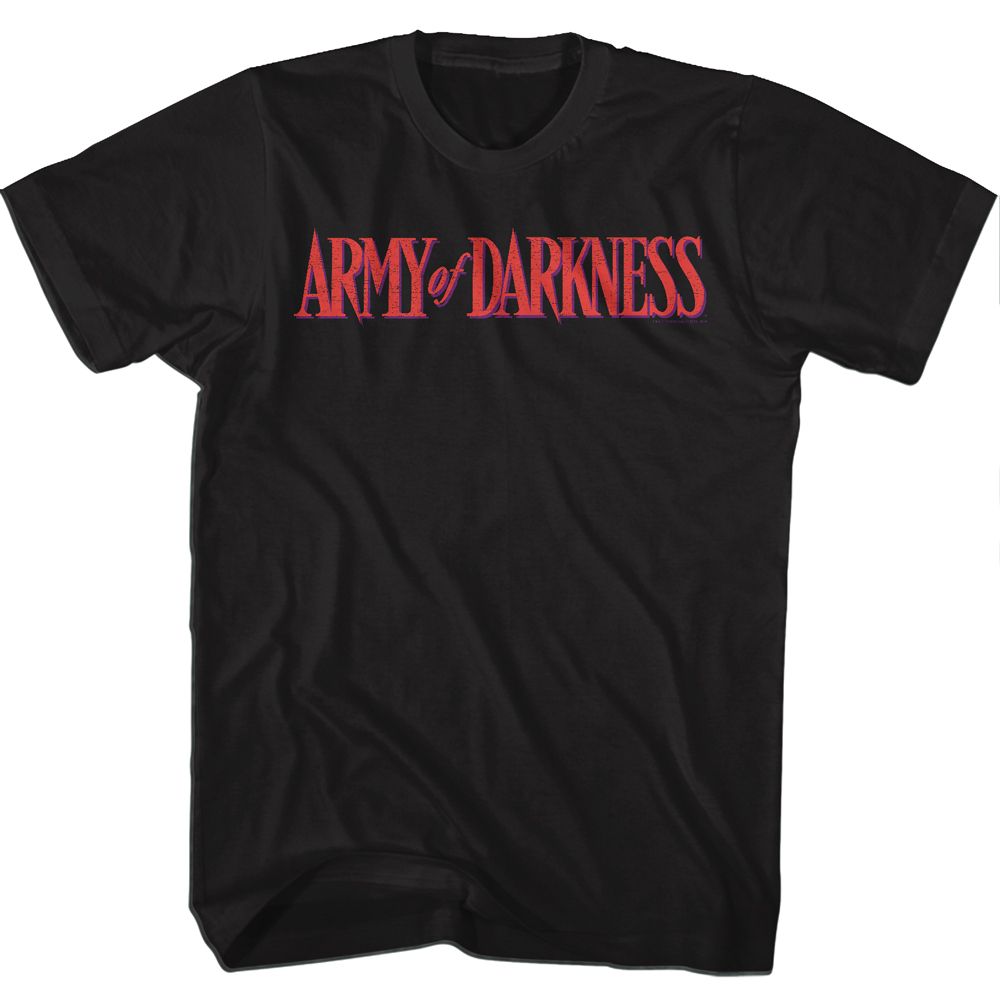 Black Army of Darkness t-shirt featuring Army of Darkness color logo design