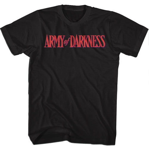 Black Army of Darkness t-shirt featuring Army of Darkness color logo design