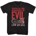 Black Army of Darkness t-shirt featuring Army of Darkness Low On Gas design