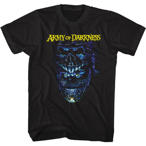Black Army of Darkness t-shirt featuring Army of Darkness Evil Ash skeleton villain design