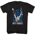 Black Army of Darkness t-shirt featuring Army of Darkness Ash And Portal time travel design