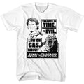 White Army of Darkness t-shirt featuring Army of Darkness Ash And Pit Witch design