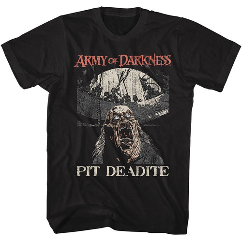Black Army of Darkness t-shirt featuring Army of Darkness Pit Deadite skeleton design