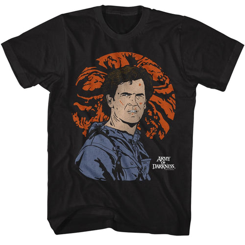 Black Army of Darkness t-shirt featuring Army of Darkness Bad Moon medieval design