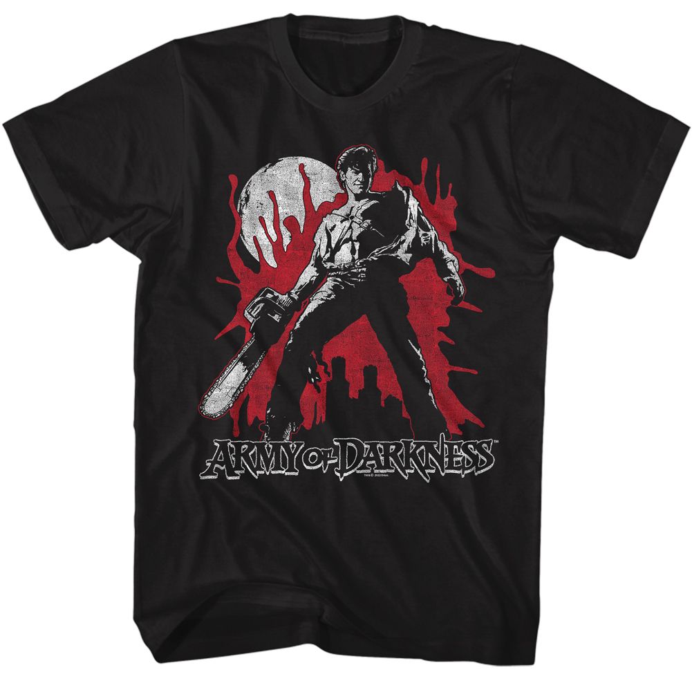 Black Army of Darkness t-shirt featuring Army of Darkness Bloody AOD design