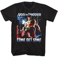 Black Army of Darkness t-shirt featuring Army of Darkness Come Get Some lightning design