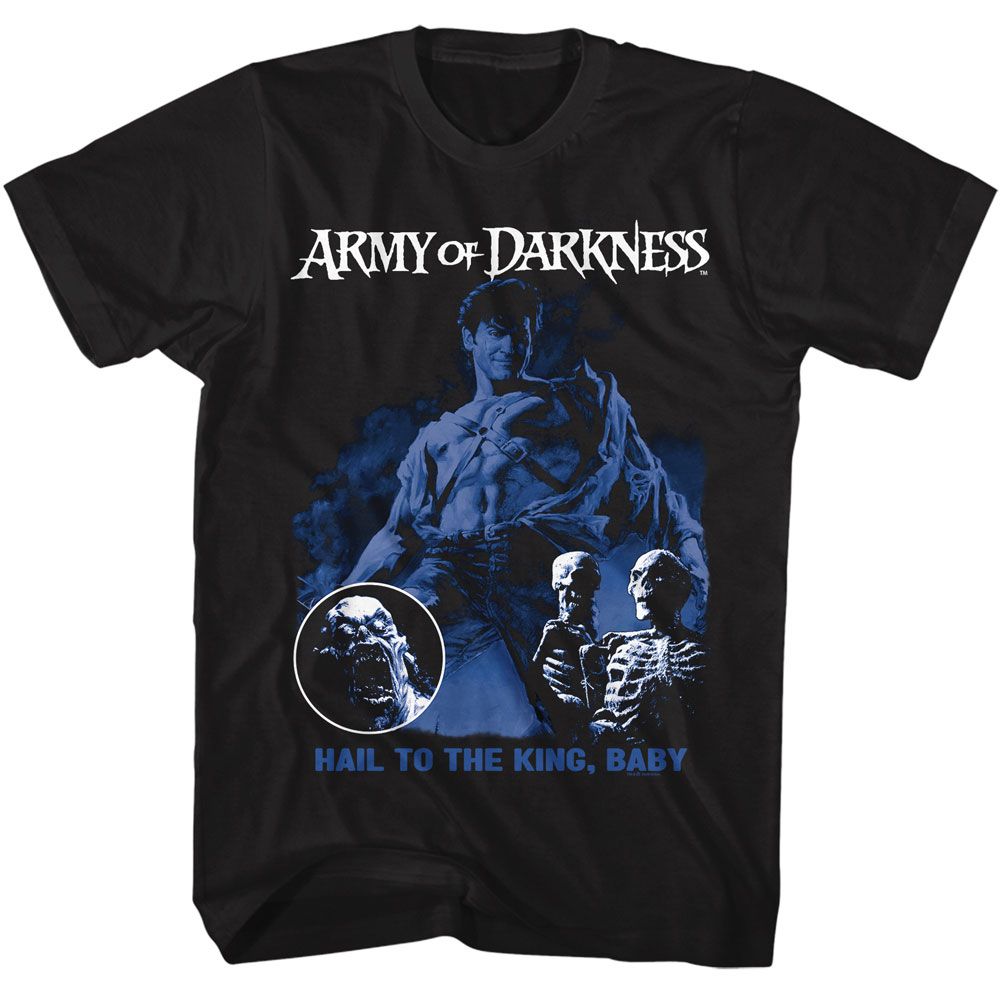 Black Army of Darkness t-shirt featuring Army of Darkness Hail Baby variant design