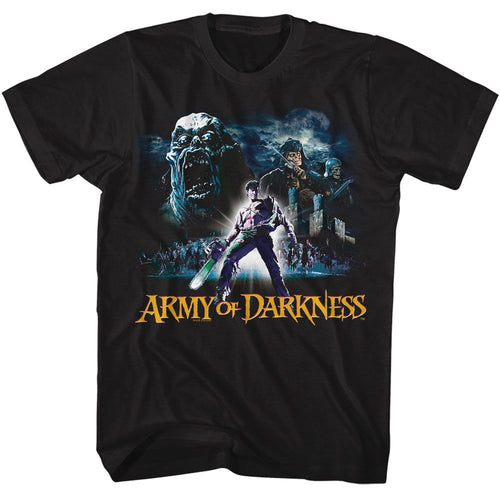 Black Army of Darkness t-shirt featuring Army of Darkness Night Sky medieval design
