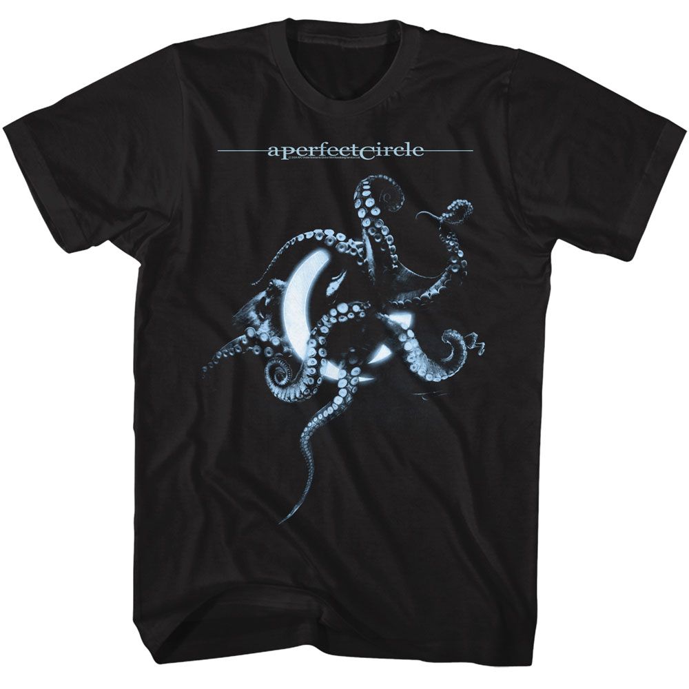 Black A Perfect Circle t-shirt featuring A Perfect Circle Eerie Deep Sea design