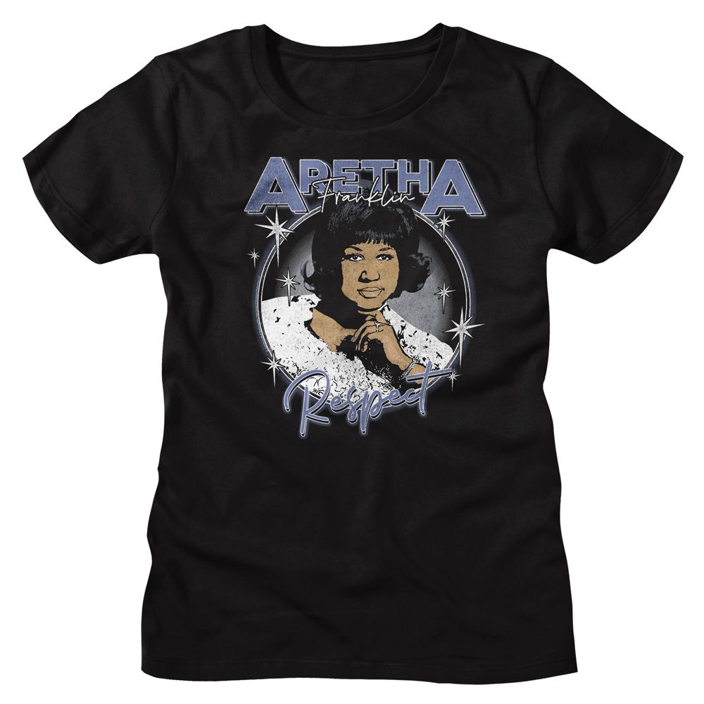 Aretha Franklin Ladies T-Shirt - Respect Circle