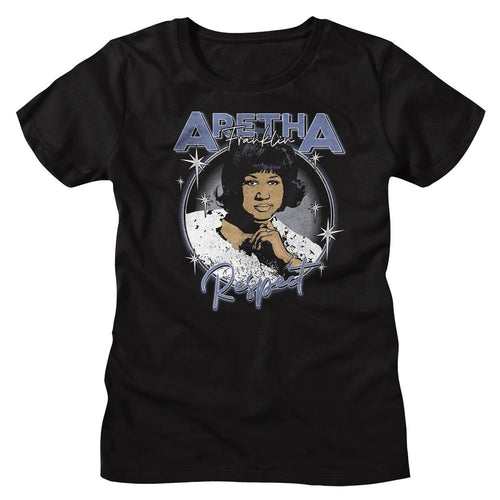 Aretha Franklin Ladies T-Shirt - Respect Circle