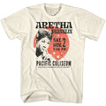 Natural Aretha Franklin t-shirt featuring Aretha Franklin Circle Poster vintage design
