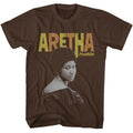 Dark chocolate brown Aretha Franklin t-shirt featuring Aretha Franklin Retro vintage design
