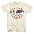 Natural US Army t-shirt featuring US Army 1775 founding year design