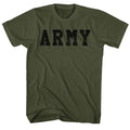 Military green US Army t-shirt featuring US Army logo design