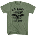 Military green heather US Army t-shirt featuring US Army The Union design