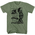 Military green heather US Army t-shirt featuring US Army This Well Defend motto design