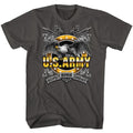 Smoke gray US Army t-shirt featuring US Army Honor Respect Courage values design