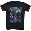 Black US Army t-shirt featuring US Army Second To None design