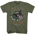 Military green US Army t-shirt featuring US Army This We Will Defend motto design