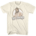 Natural Mr. T t-shirt featuring Mr. T Yo Sucka catchphrase design
