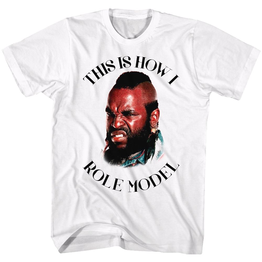 White Mr. T t-shirt featuring Mr. T Lexi design