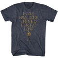Navy heather Mr. T t-shirt featuring Mr. T It Ends Now confrontation design