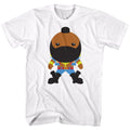 White Mr. T t-shirt featuring Mr. T Bubble T design