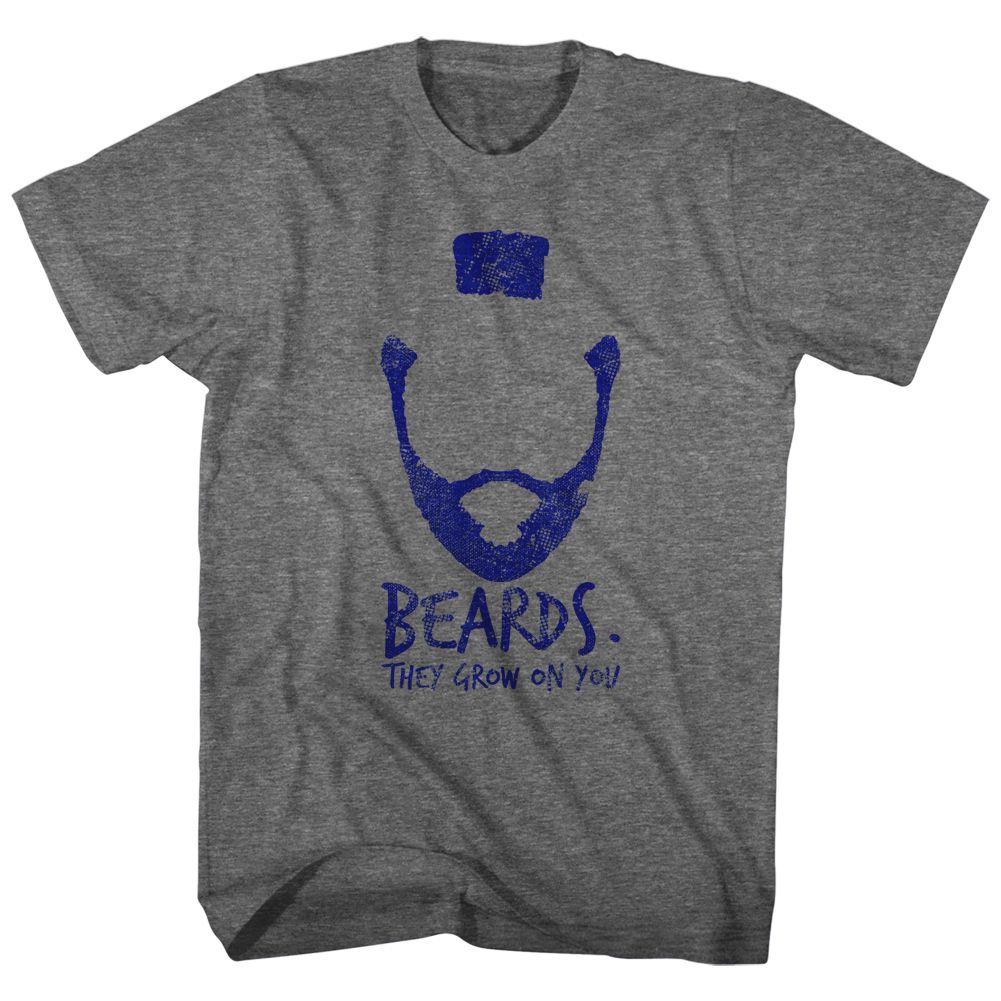 Graphite heather Mr. T t-shirt featuring Mr. T Beards facial hair design