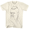 Natural Mr. T t-shirt featuring Mr. T One Line minimalist design