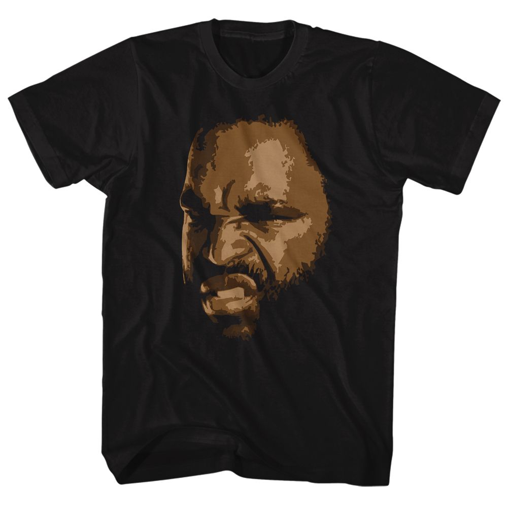 Black Mr. T t-shirt featuring Mr. T Big T design