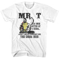 White Mr. T t-shirt featuring Mr. T Dead Snake design