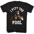 Black Mr. T t-shirt featuring Mr. T I Pity pointing design