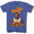 Royal blue heather Mr. T t-shirt featuring Mr. T I Pity The Fool design