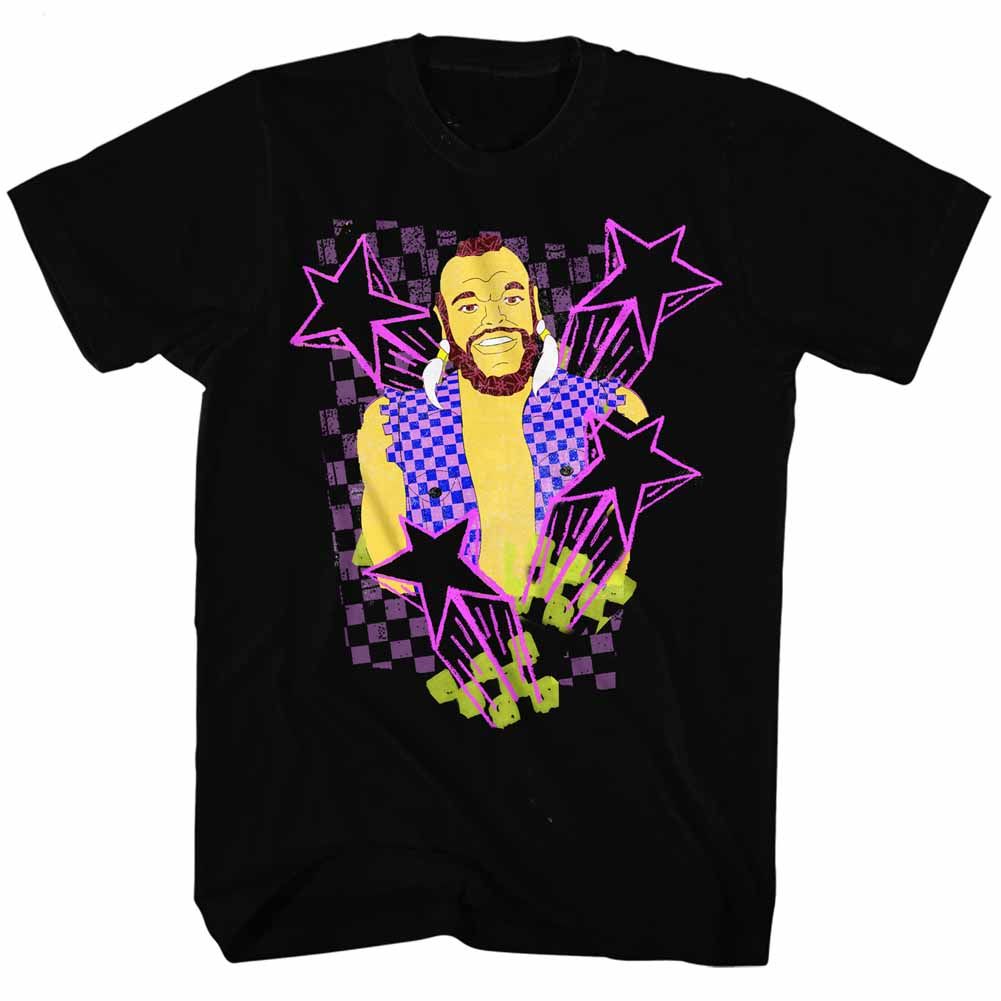Black Mr. T t-shirt featuring Mr. T Star T design