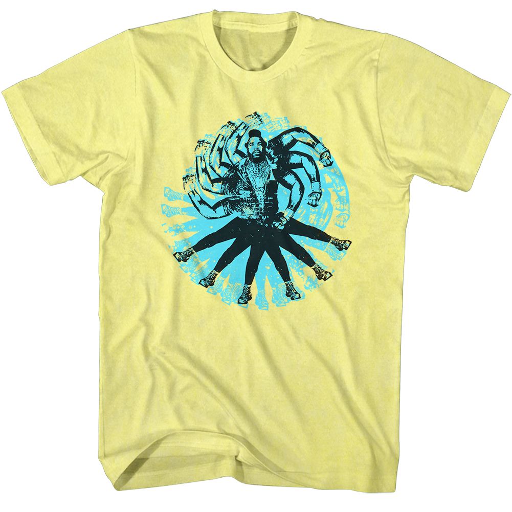 Yellow heather Mr. T t-shirt featuring Mr. T Dust distressed design
