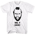 White Mr. T t-shirt featuring Mr. T Shirt design