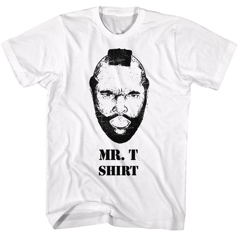 White Mr. T t-shirt featuring Mr. T Shirt design