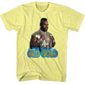 Yellow heather Mr. T t-shirt featuring Mr. T Old Gold chains design
